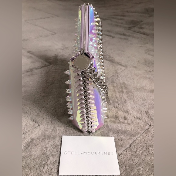 ❌❌❌SOLD❌❌❌STELLA MCCARTNEY Mini Falabella Spike Holographic Shoulder Bag - Picture 9 of 14